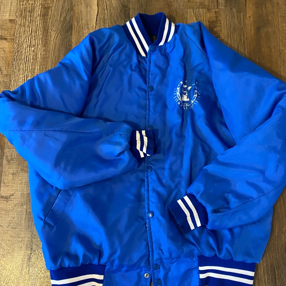 Blue Vintage Trucker Button Up Jacket XL